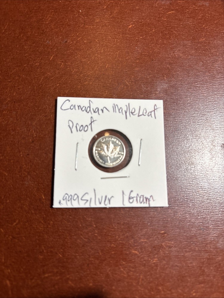 1 Gram Silver Round Canadian Maple Leaf .999 Fine Solid Silver Bullion RD FreeSH