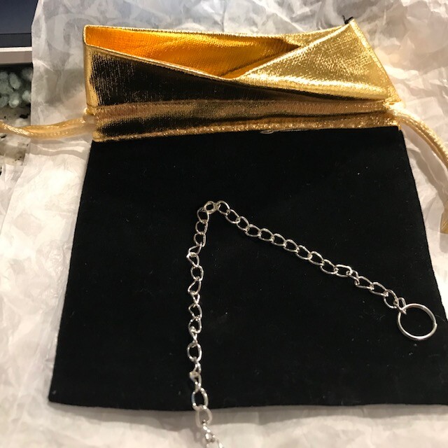 Pendulum with Chain, Green Agate