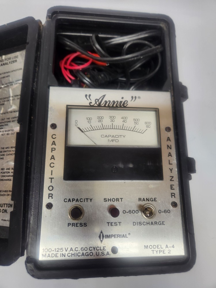 Annie A-4Hermetic Unit Capacitor Analyzer Imperial with Case