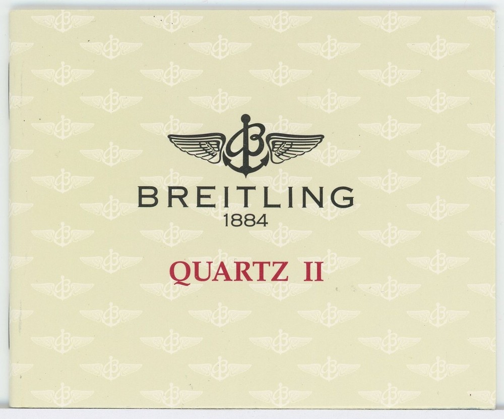 Breitling Quartz II Instruction Booklet Manual