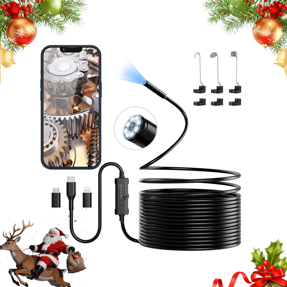 Endoscope Camera with Light,1920P HD Borescope Camera for iOS , Android16.4FT