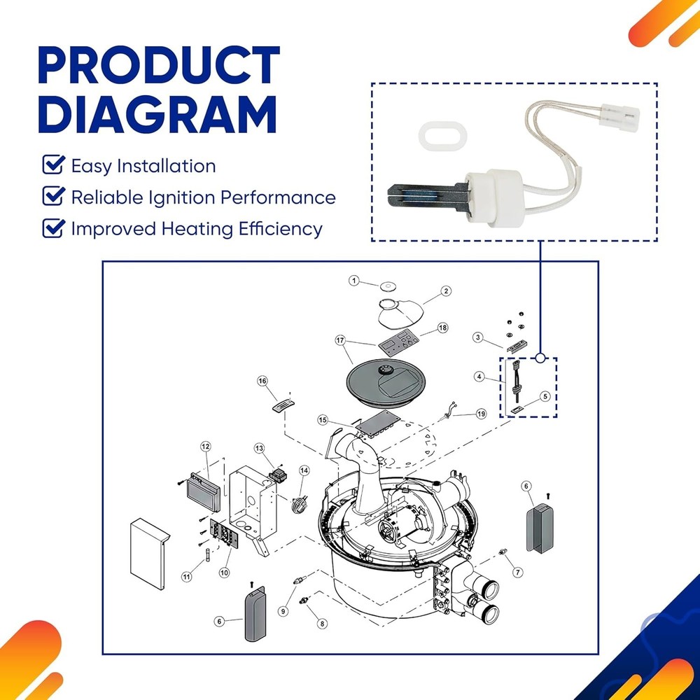 Igniter & Gasket Kit for Pentair Pool and Spa Heater – Compatible with Master...