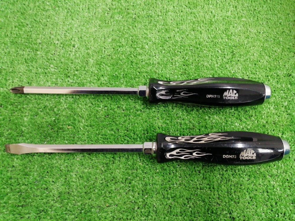 Mac Tools Striking Screwdriver 2pc Set Penta Grip HOT ROD STYLE Hard Handle