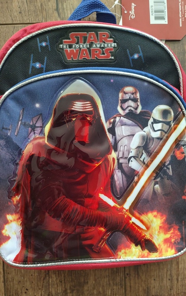 Star Wars the Force Awakens Mini Backpack Red Blue 10 x 8 x 3