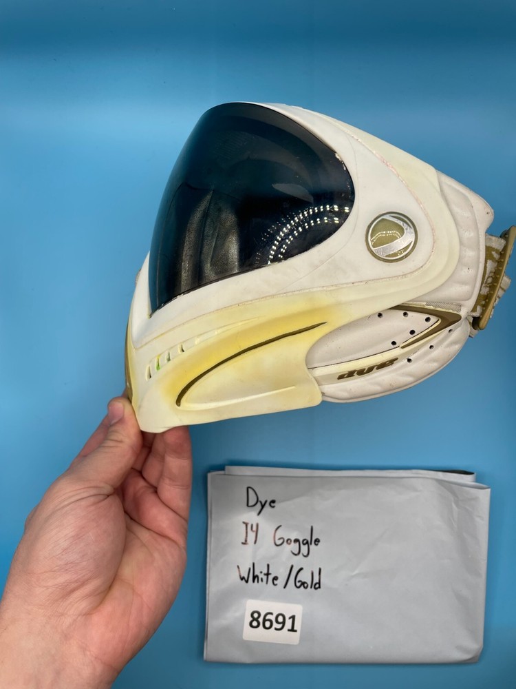 Dye 14 Paintball Goggle - Used, White/Gold