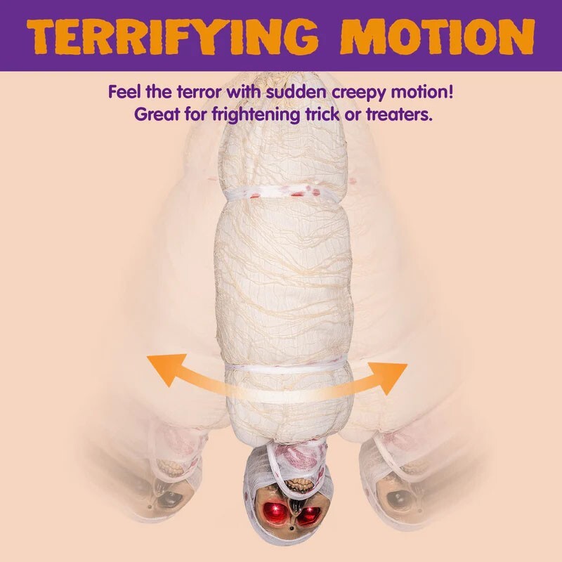 halloween hanging cocoon corpse-sound and motion activated REDUCED