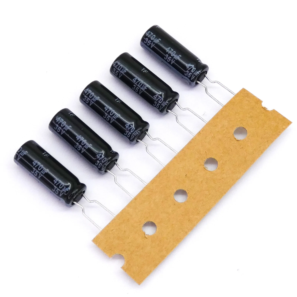 5pcs Panasonic Low-ESR Leaded Capacitor 470uF 35V