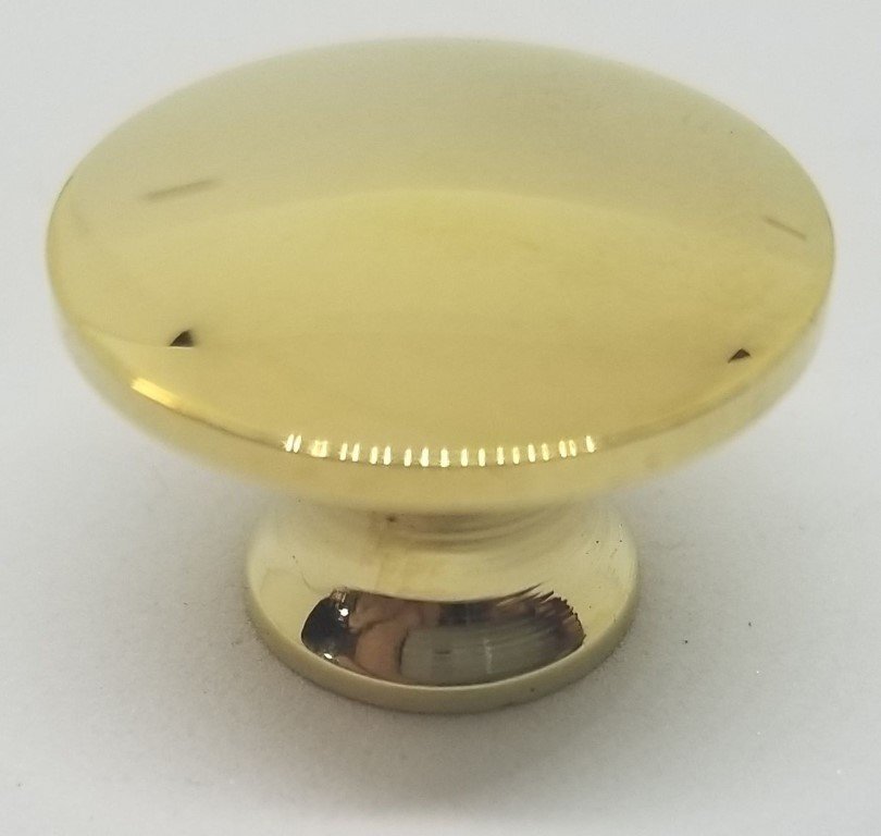 3/4" Polished Turned Solid Brass BOOKCASE Knob desk small cabinet drawer pull...