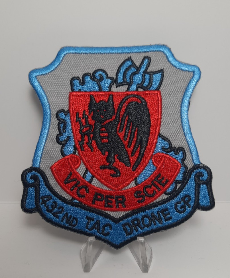 U.S. AirForce 432ND Tactical Drone Group Hook Back Patch