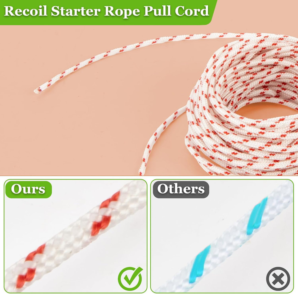 Recoil Starter Rope Pull Cord - 10 Metres 3.0 Mm Pull Cord,Start Cord String Rep