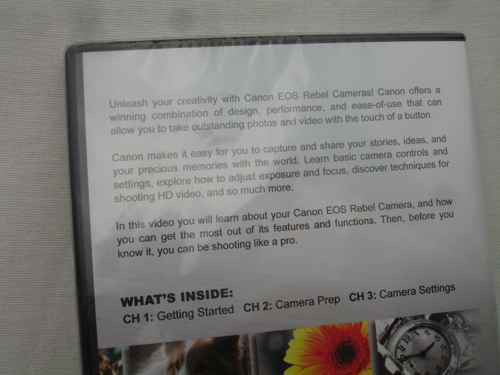 NEW Canon EOS Rebel Tutorial Instructional Guide Video DVD for Digital Cameras!