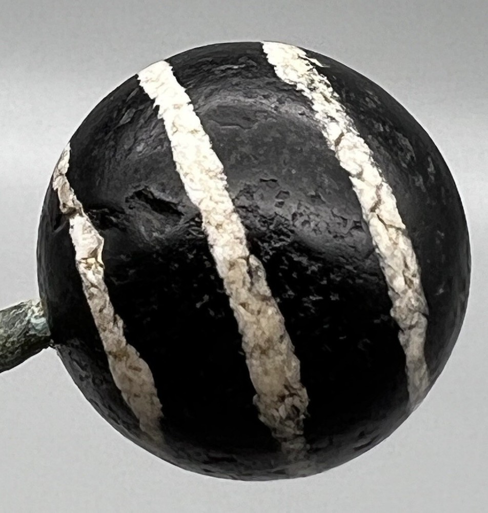 Ancient Burmese pyu Agate Bead Eached Decorated Agate Bead Amulet