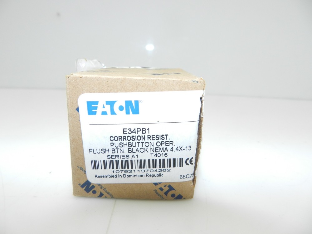 EATON E34PB1 Non-Illum Push Button Operator, Black