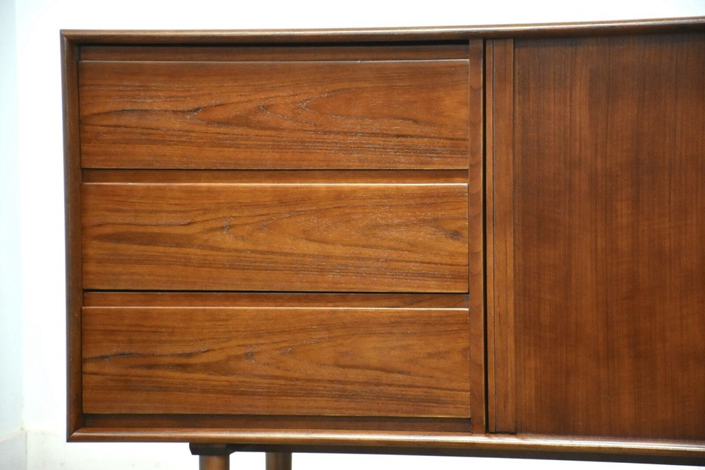 Danish Modern Teak Sideboard Credenza Mid Century