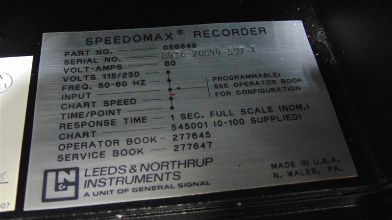 NEW Leeds & Northrup 056849 Speedomax Chart Recorder