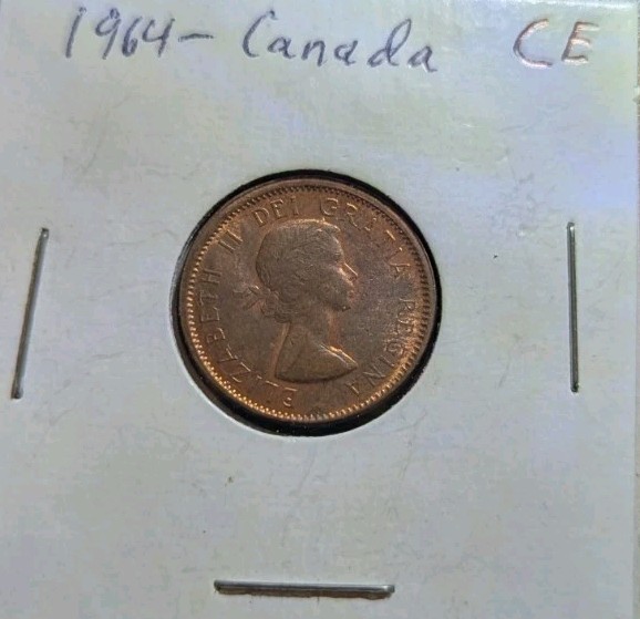 1964 Canadian Maple Leaf Penny CE