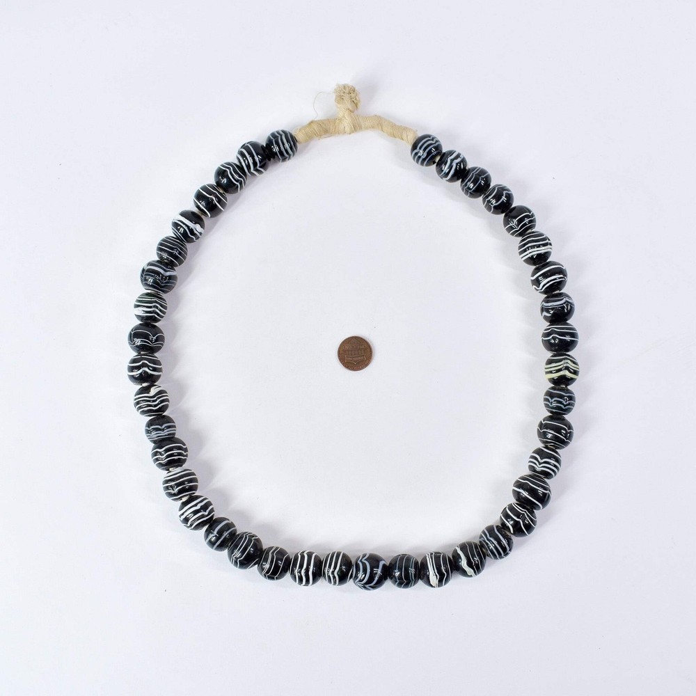 Czech Black and White Trade Beads