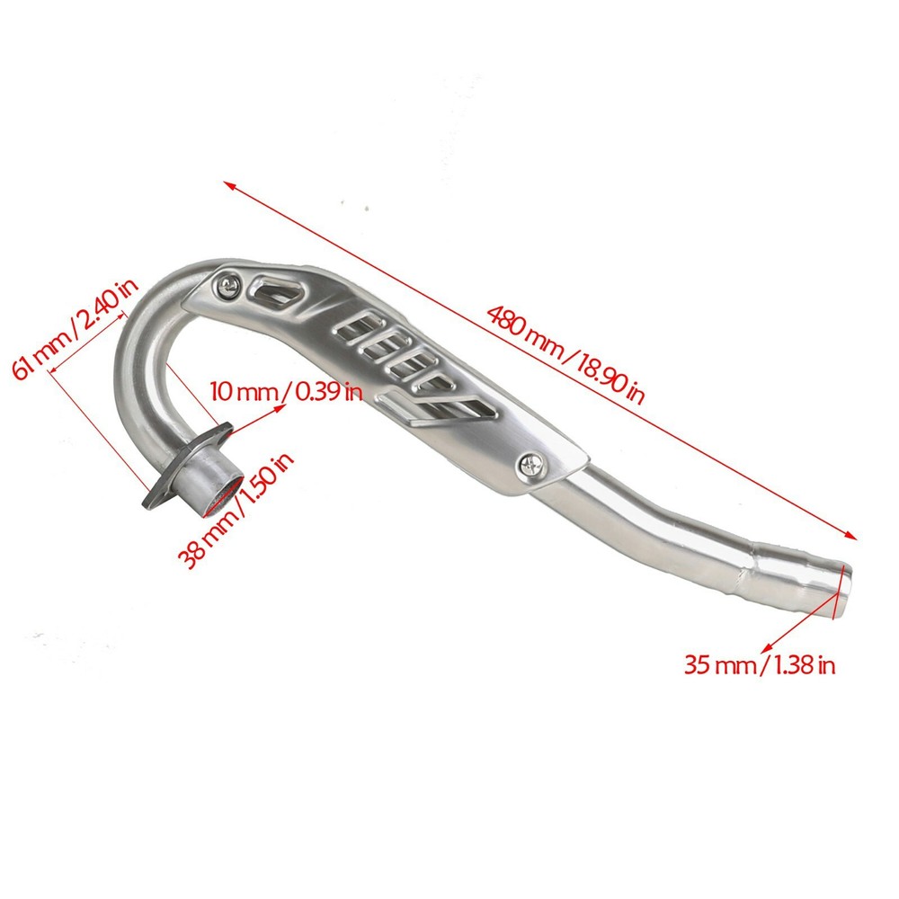 38mm Exhaust Pipe Muffler for 150cc - 250cc Vertical Engine Dirt Bike Scooter