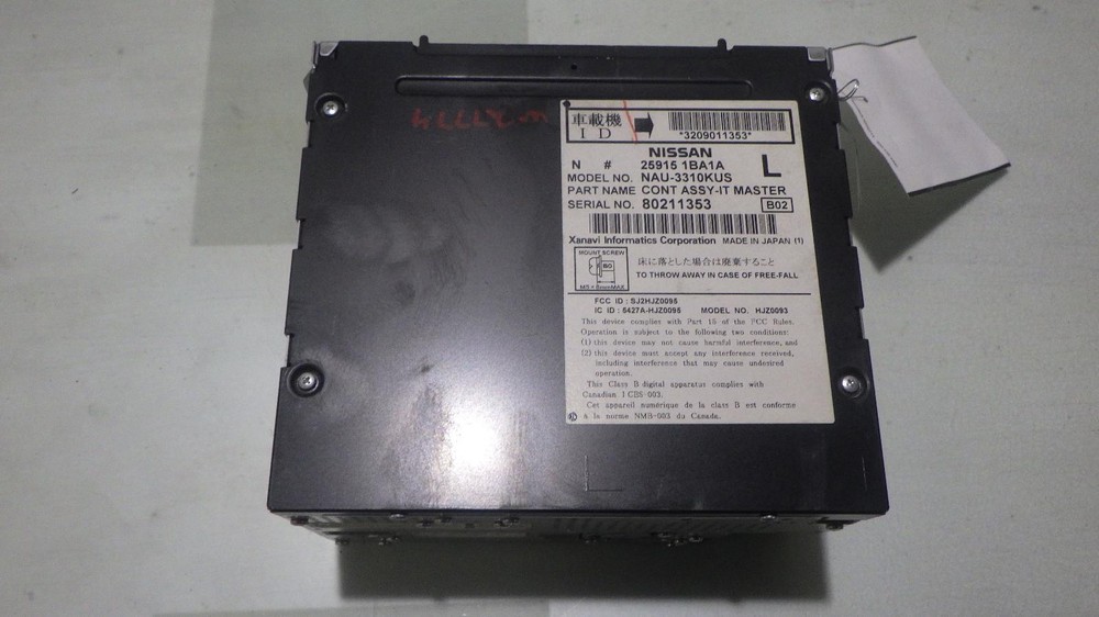 08 INFINITI EX35 Info Screen Player 259151BA1A
