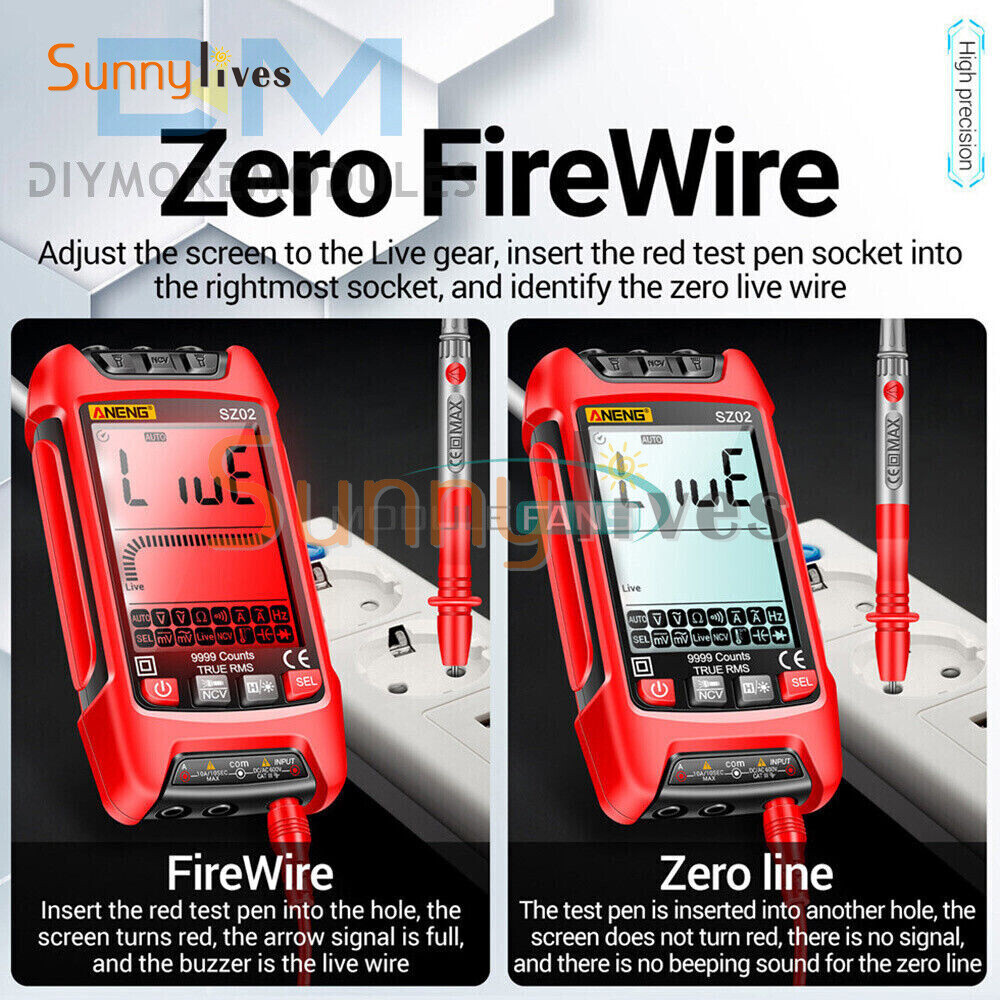 Digital Multimeter Voltmeter Resistance Capacitance Temp Transistor Tester Meter