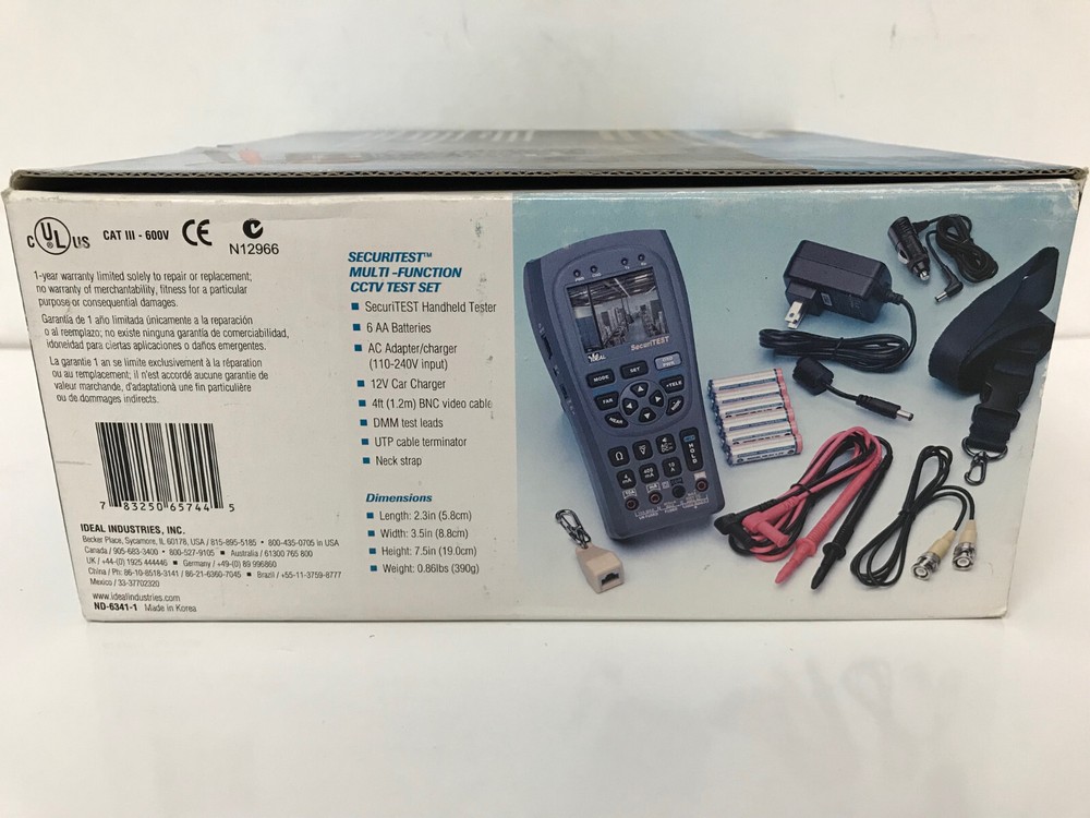 IDEAL 33-891 SECURITEST MULT-FUNCTION CCTV TEST SET NEW OPEN BOX