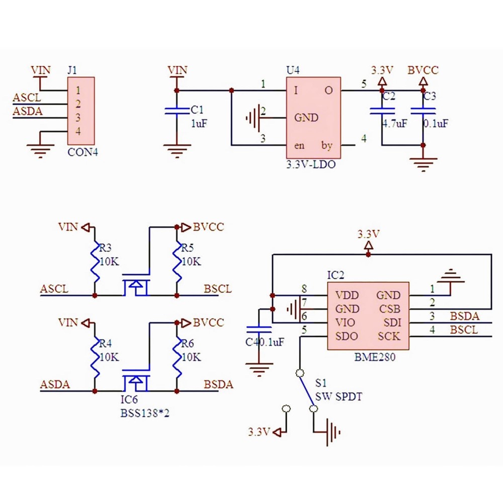 3PCS BME280 5V Sensor Module Atmospheric Pressure Temperature Humidity Sensor...