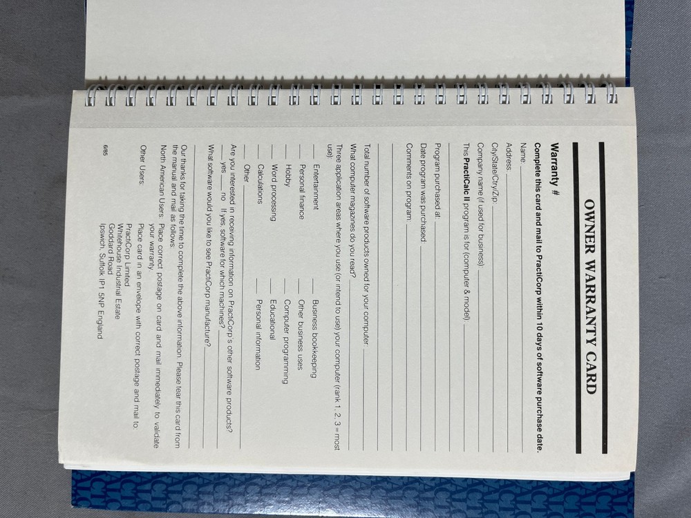 Vintage PRACTICALC II Practicorp Spreadsheet S. Ruby Commodore 64 Disk Box 1984