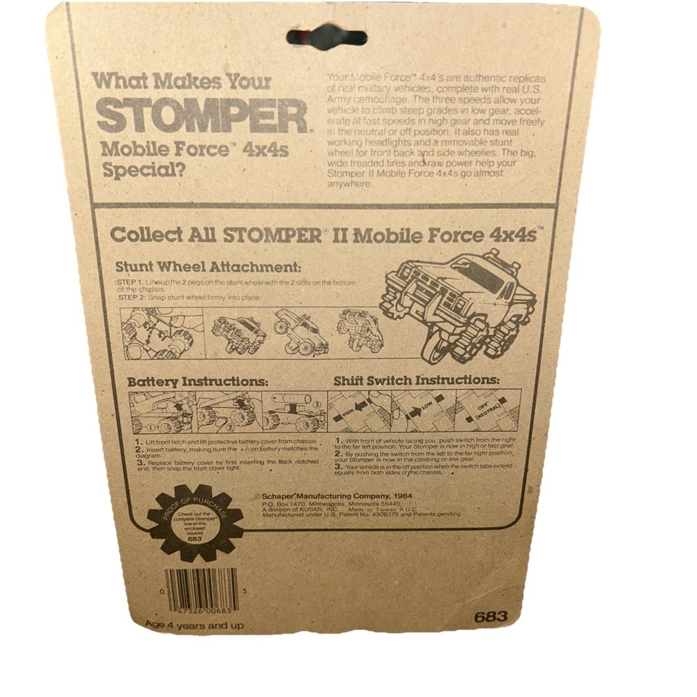 Schaper Mobile Force 4x4 Stomper 2 Sealed Original Packaging