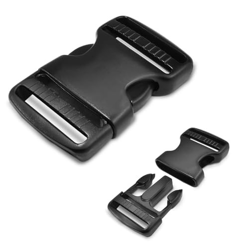 3Pcs 1-1/2" Plastic Buckles for Strap Replacement, Quick Side Release Buckles Ou