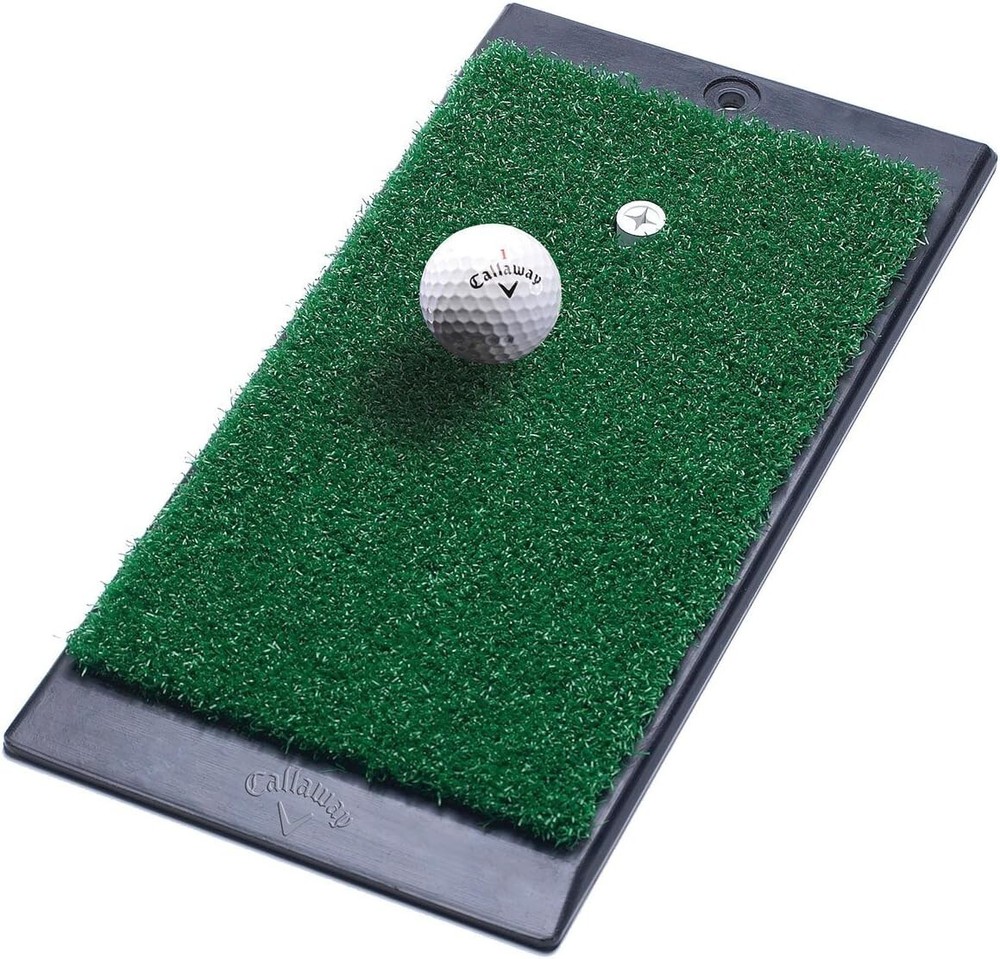 Durable 24" x 12" Golf Hitting Mat with Weighted Rubber Base for Stability