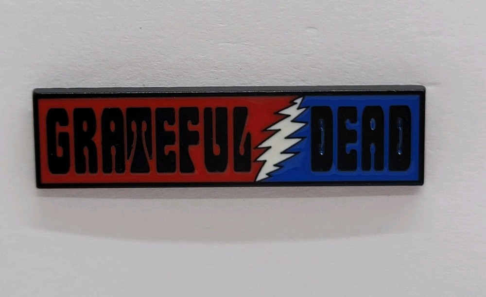 🎸 Grateful Dead Lightning Bolt Rectangle Logo Enamel Pin