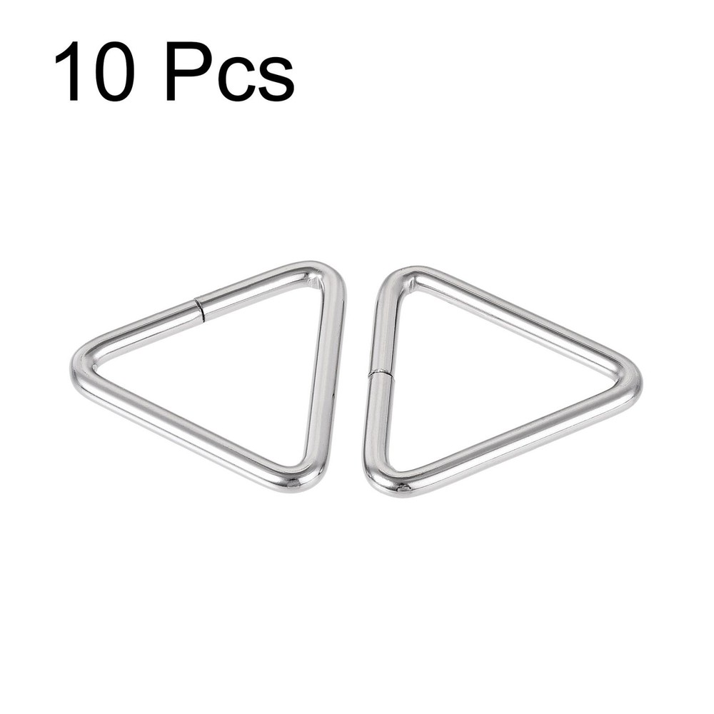 Metal Triangle Ring Buckle 1.26" (32mm) Inner Width 10pcs