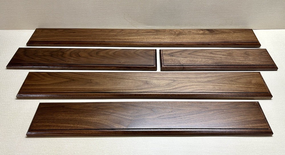 12" Long HO Scale Model Train Display Case, Walnut Base
