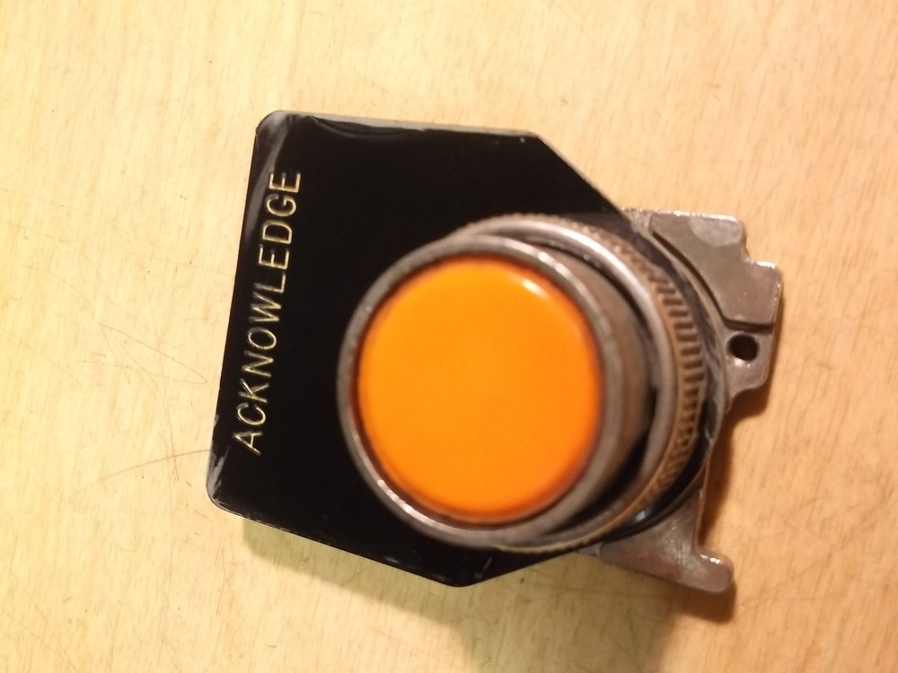 Acknowledge Orange Push Button Switch *FREE SHIPPING*