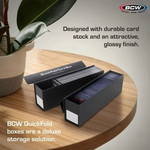3 Pack QuickFold Card DX Storage Boxes - Magnetics Closure Fits Top loader Cards