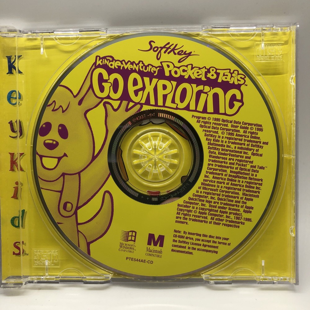 Kinderventures: Pocket & Tails Go Exploring (CD-ROM, 1995, SoftKey)