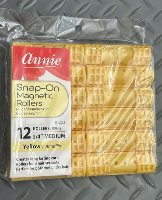 12 Pack Durable Plastic Hair Rollers for Effortless Styling - (2 packs)