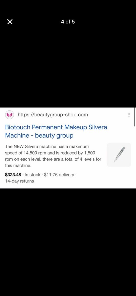 Biotouch Permanent Makeup Silvera Machine + 2 pack 3 Prong Needle. Never used