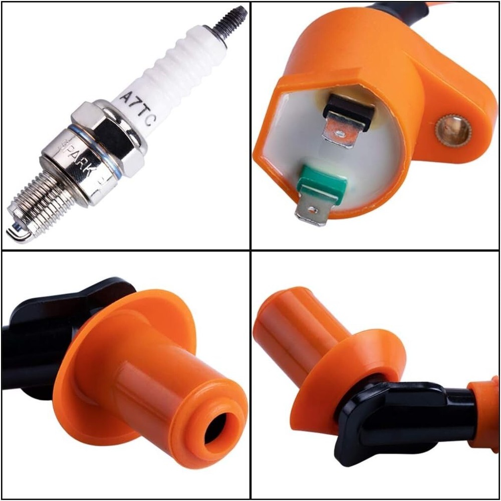 HIGH PERFORMANCE ATV RACING IGNITION COIL W/SPARK PLUG
