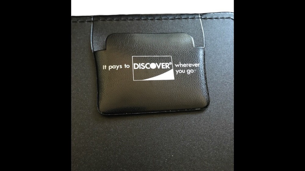 NEW~DISCOVER Double Panel Check Presenter / Restaurant Bill / Server Book Black