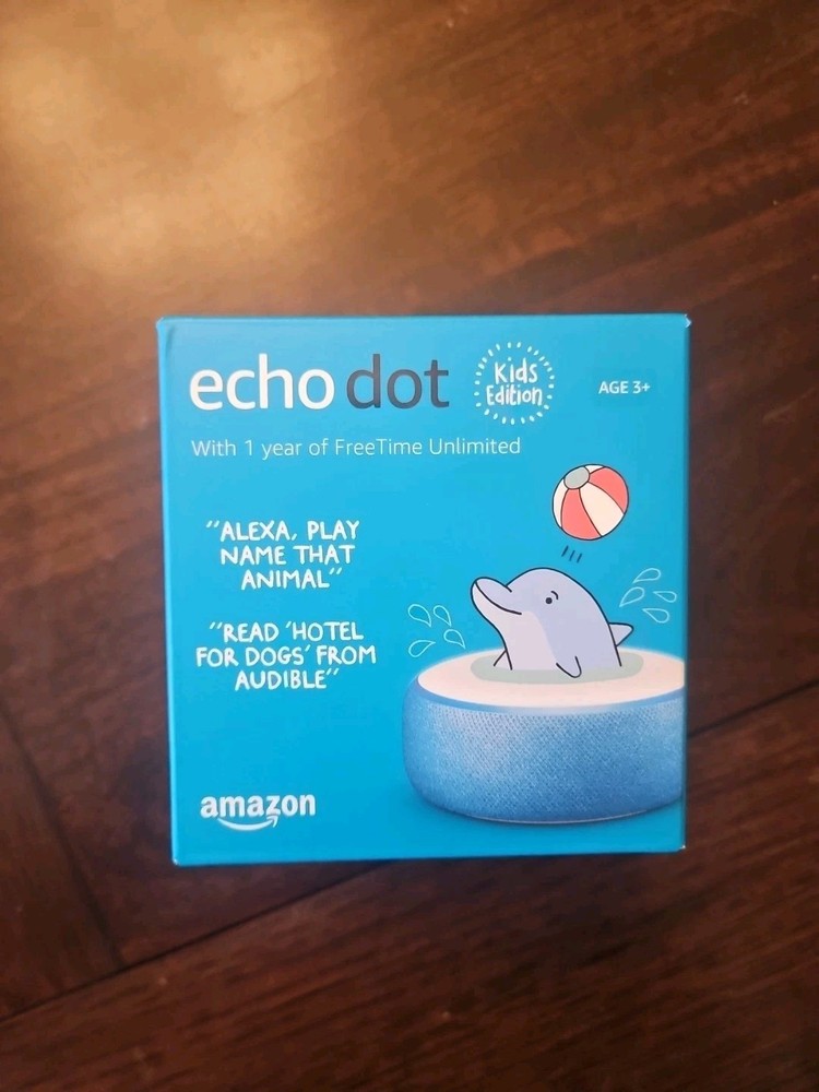 Amazon Echo Dot Kids Edition with Alexa Voice Control - Blue