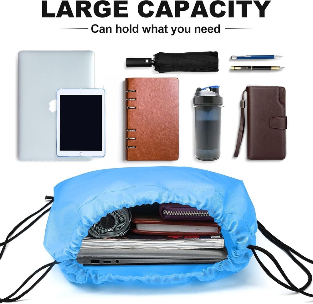 64 PCS Drawstring Bags Bulk Backpack Draw String Bag Multicolor