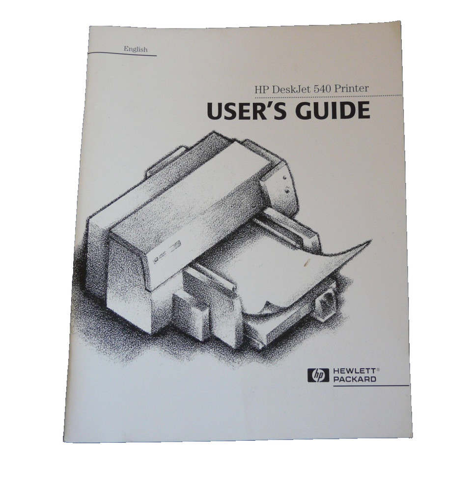 HP Deskjet 540 Printer User's Guide