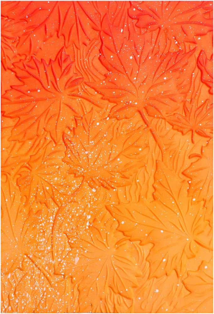 3D Embossing Folder for Card Making Maple Leave Background Plastic Embossing Fol