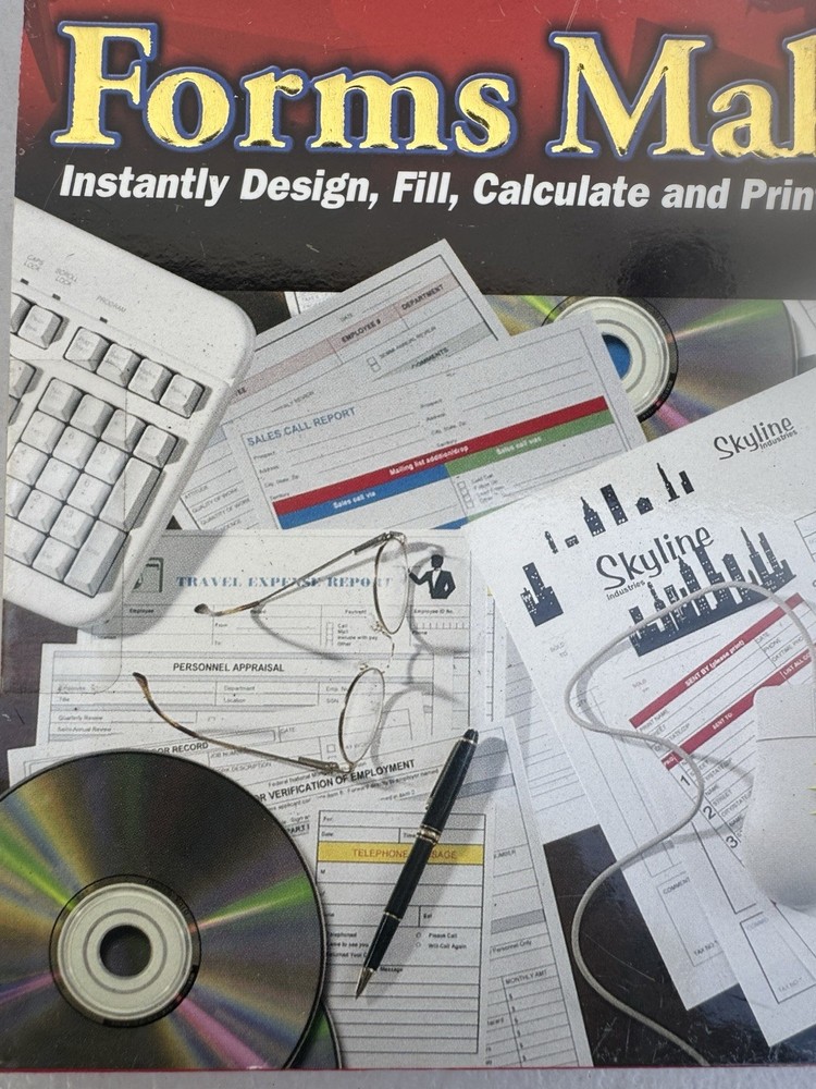 Forms Maker & Filler PC Computer for W98, ME, W2000 & Windows XP CD