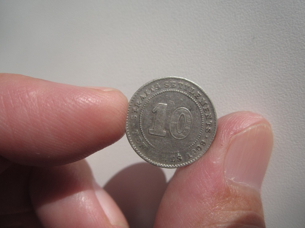 1909 STRAITS SETTLEMENTS 10 CENTS