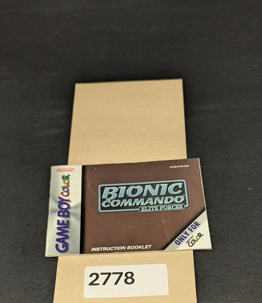 Bionic Commando: Elite Forces - Game Boy Color - Manual Only **NO GAME!