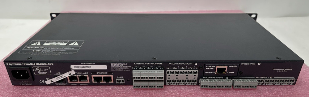 Symetrix SymNet RADIUS AEC Digital Signal Processor DSP w/ VoIP Interface Option