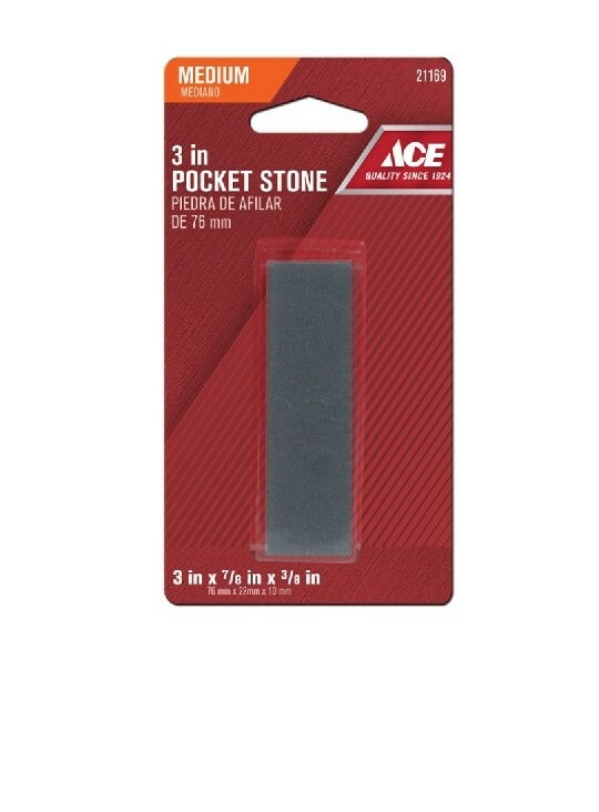 Ace Medium 80 Grit Aluminum Oxide Sharpening Pocket Stone