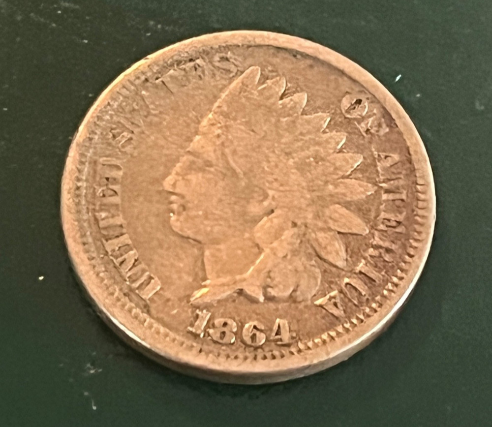 1864 Indian cent , Copper / nickel good condition